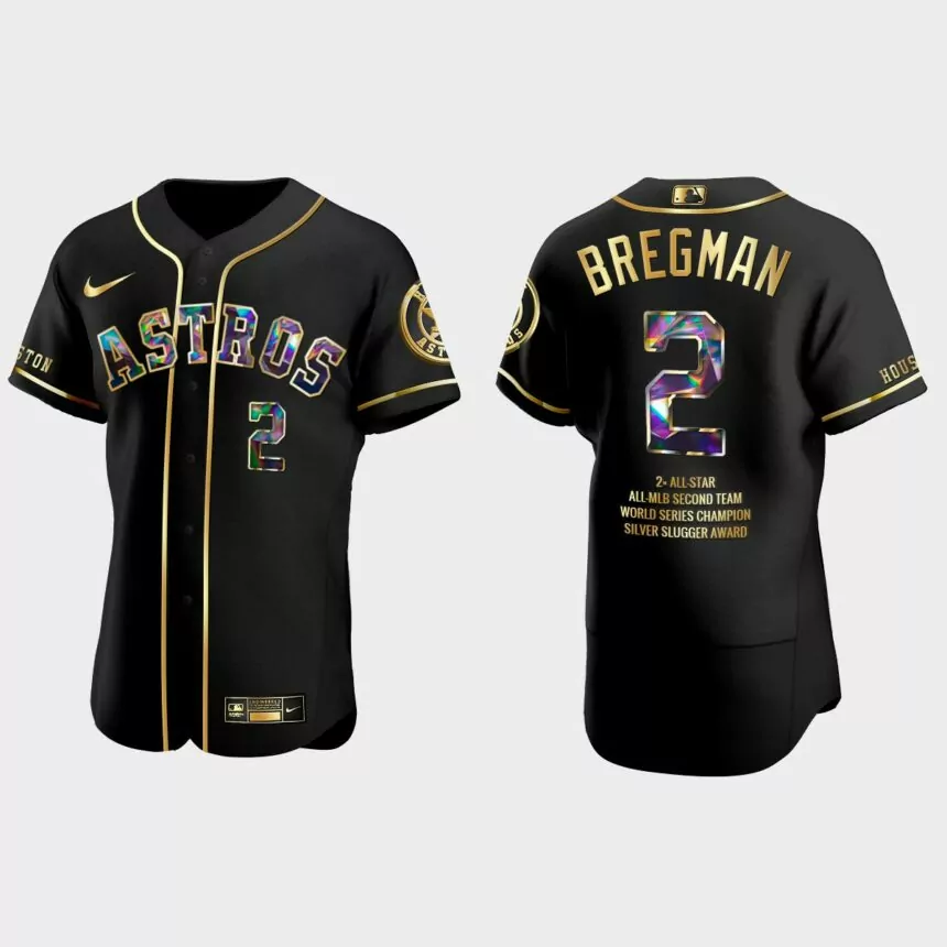 Alex Bregman Houston Astros Career Highlights Diamond Jersey – Black