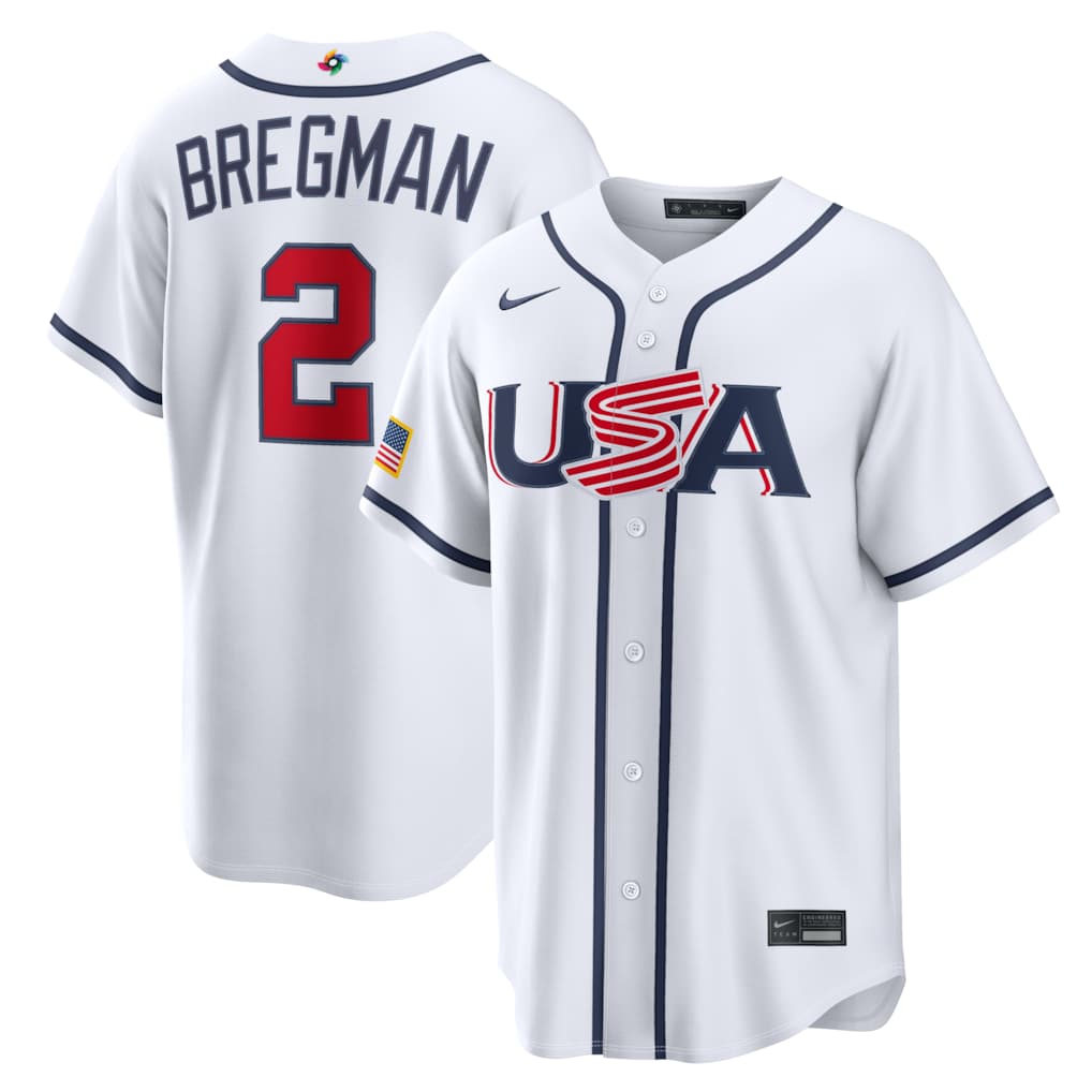 Alex Bregman USA Baseball Nike 2026 World Baseball Classic Home Stadium Jersey - White