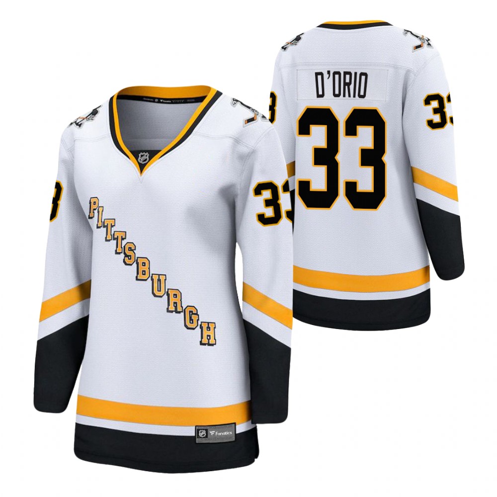 Alex D'Orio Pittsburgh Penguins Reverse Retro White Women Jersey