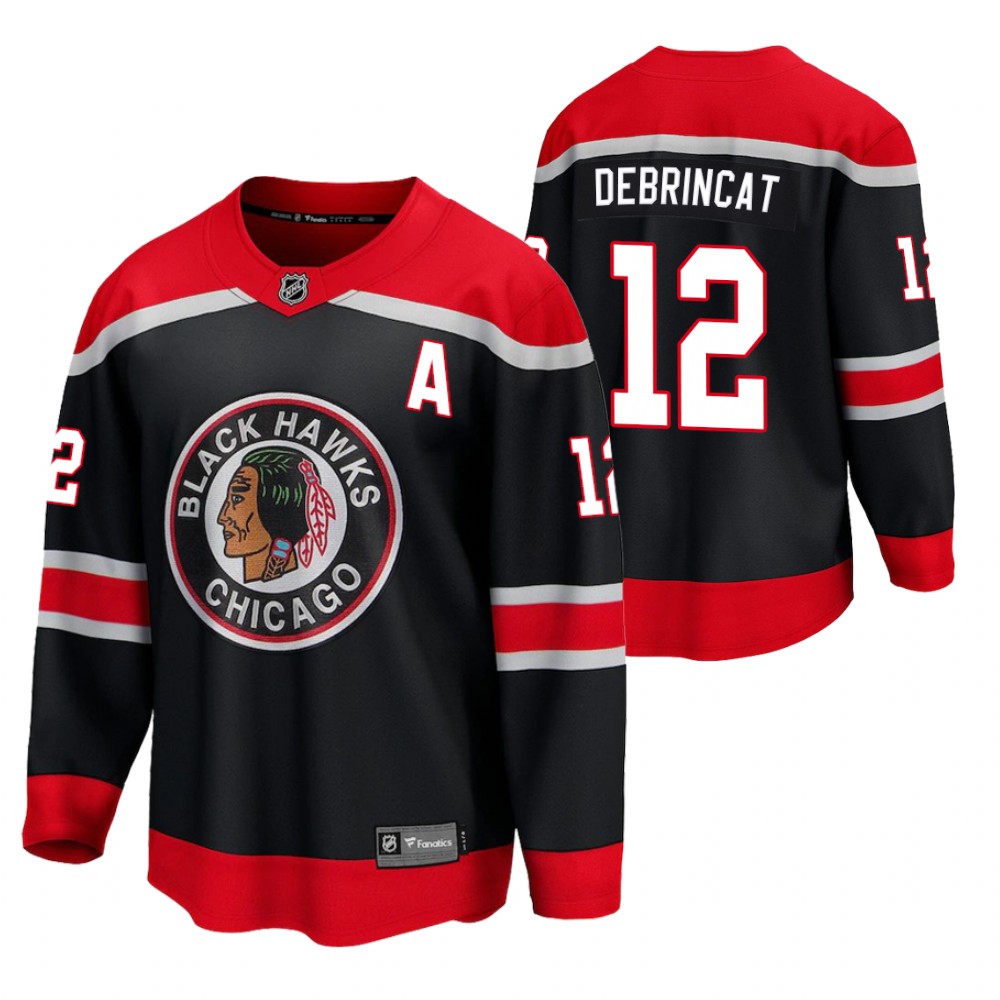 Alex DeBrincat Blackhawks 2021 Reverse Retro Black Jersey Special Edition