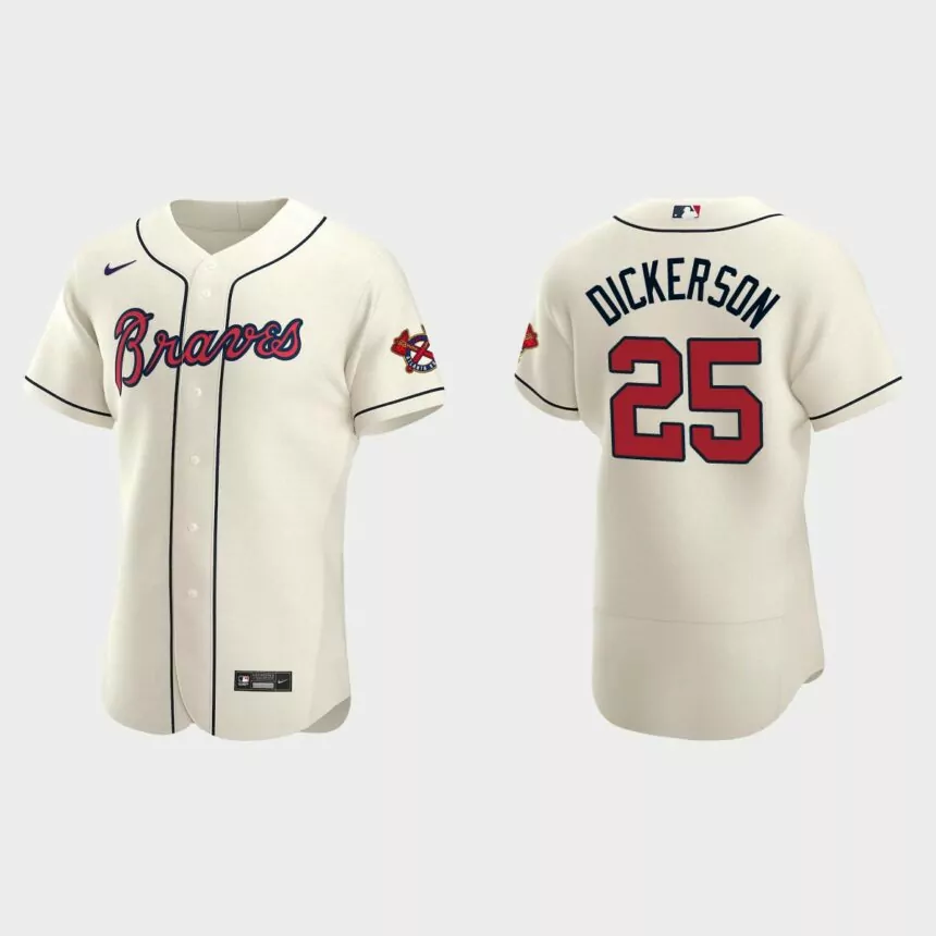 Alex Dickerson Atlanta Braves Authentic Alternate Jersey – Cream