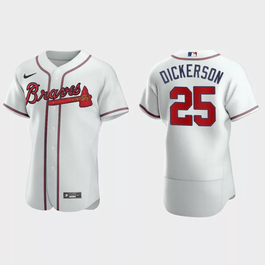 Alex Dickerson Atlanta Braves Authentic Home Jersey – White
