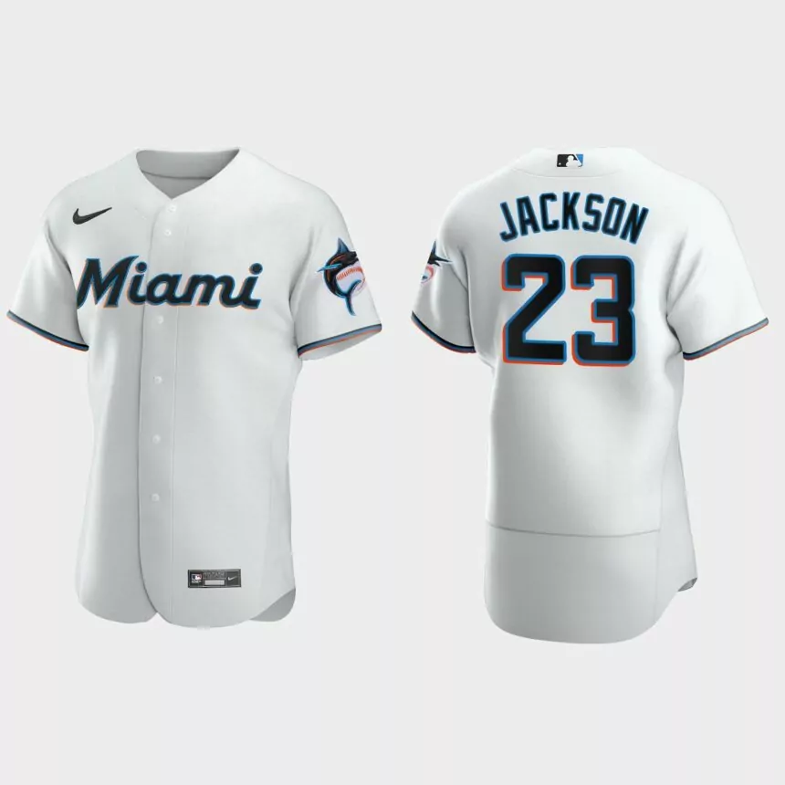 Alex Jackson Miami Marlins Authentic Home Jersey – White