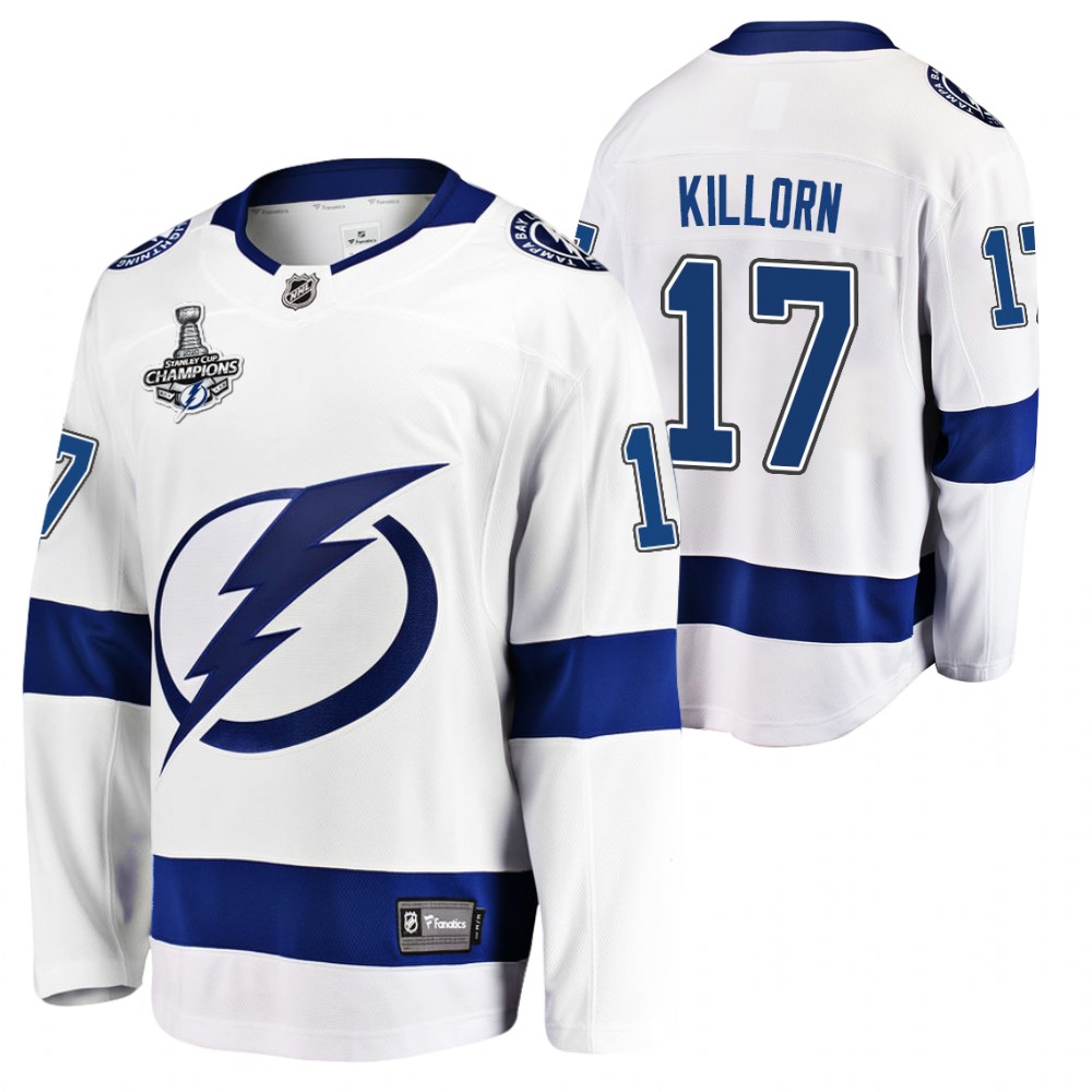 Alex Killorn Lightning 2020 Stanley Cup Champions White Away Jersey
