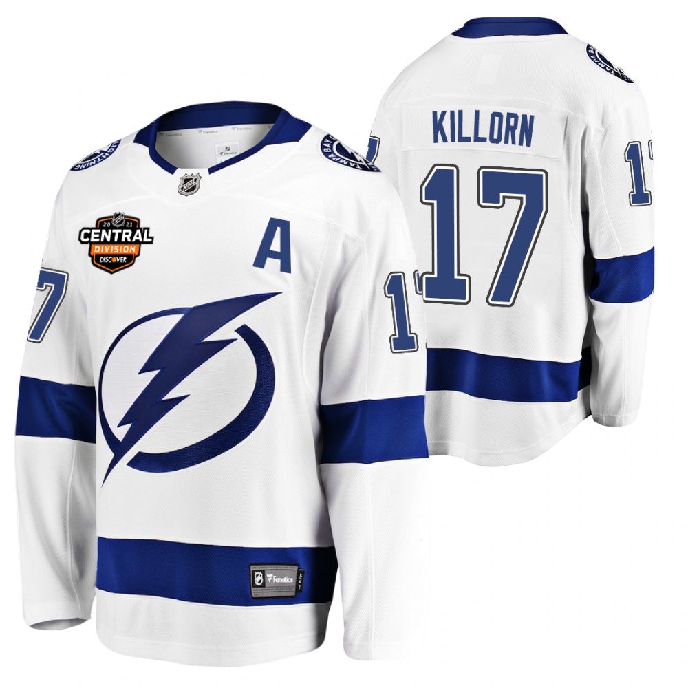 Alex Killorn Lightning 2021 Central Division Patch Jersey White Away