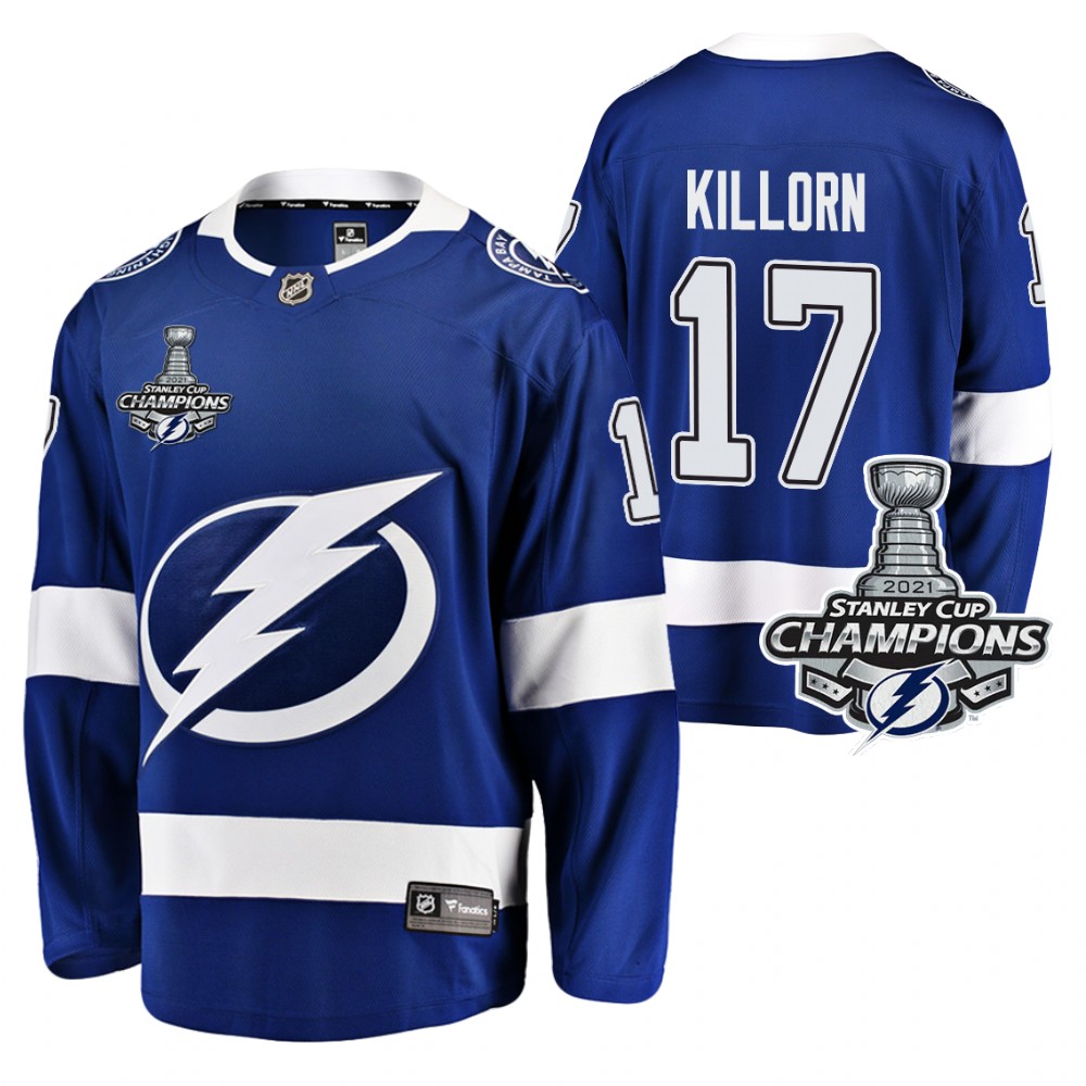 Alex Killorn Lightning 2021 Stanley Cup Champions Blue Home Jersey
