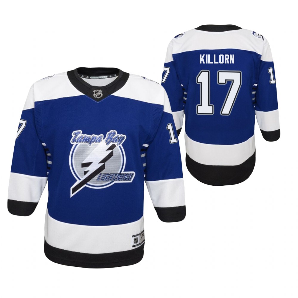 Alex Killorn Tampa Bay Lightning 2021 Reverse Retro Blue Youth Jersey Replica