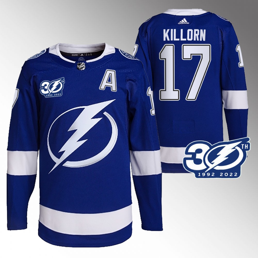 Alex Killorn Tampa Bay Lightning Blue 30th Season Authentic Home Jersey