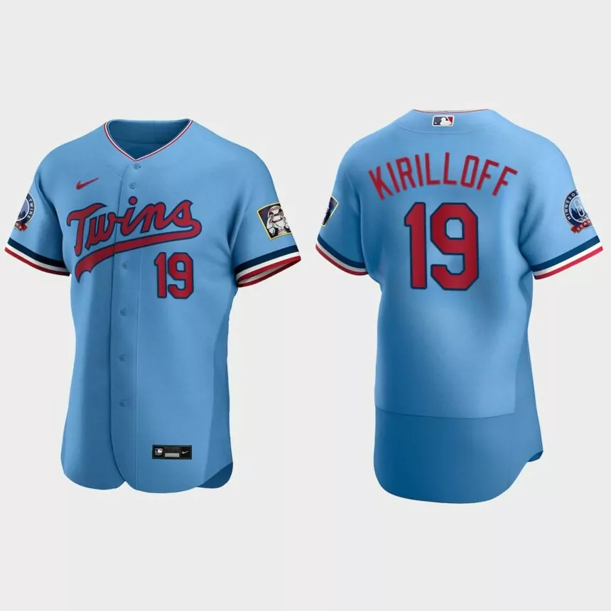 Alex Kirilloff #19 Minnesota Twins Authentic Alternate Jersey – Light Blue