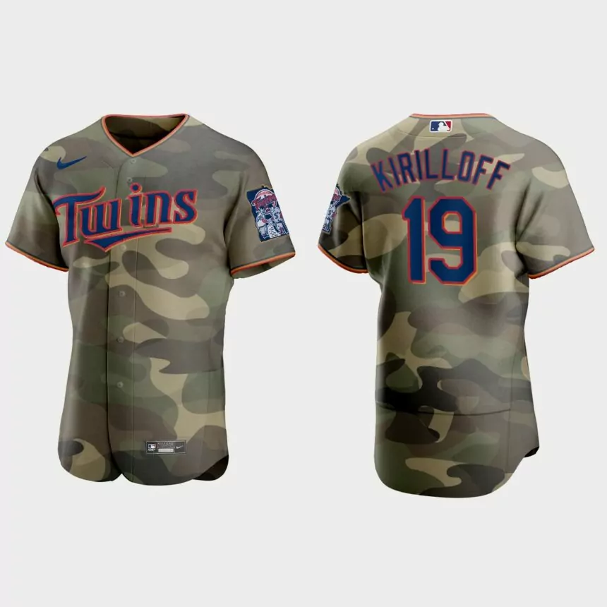 Alex Kirilloff Minnesota Twins 2021 National Armed Forces Day Authentic Jersey – Camo