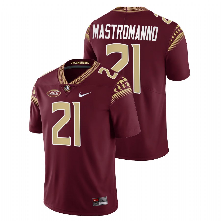 Alex Mastromanno Florida State Seminoles Garnet College Football Game Jersey