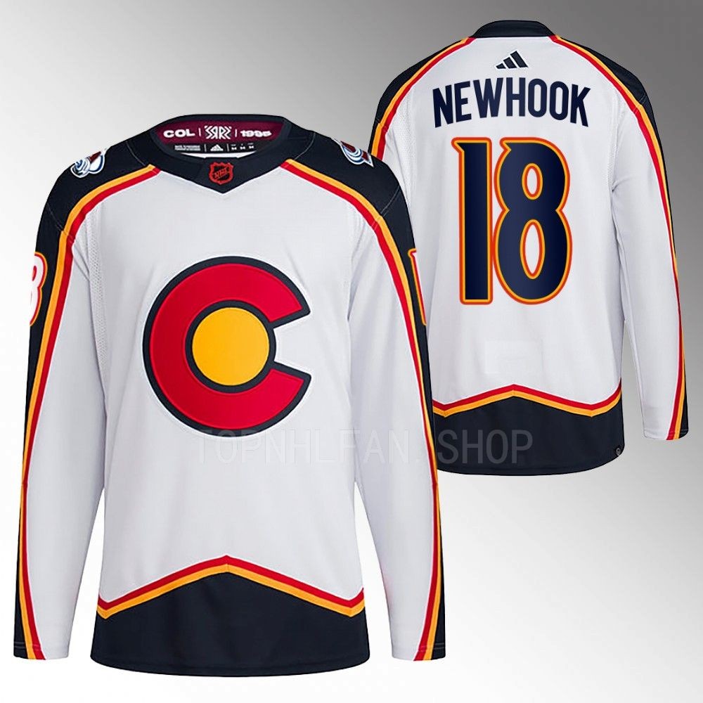 Alex Newhook 2022 Colorado Avalanche White Reverse Retro 2.0 Authentic Primegreen Jersey