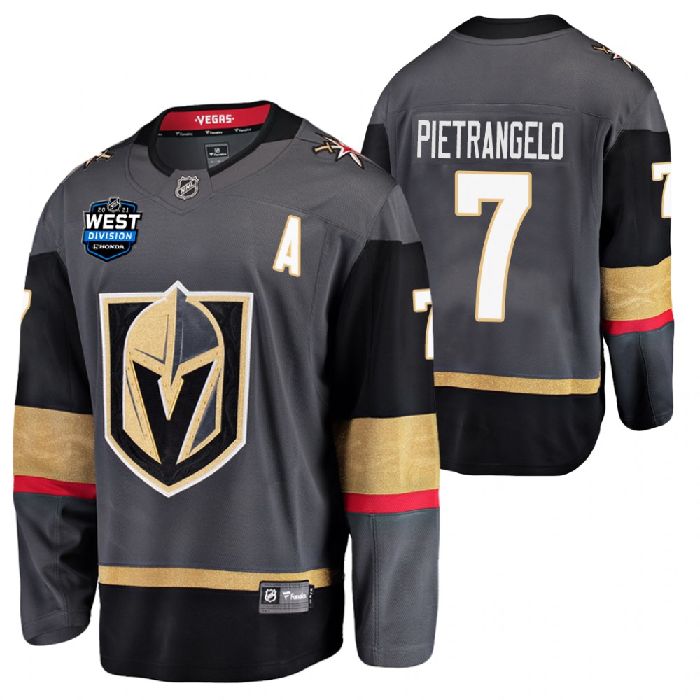 Alex Pietrangelo Golden Knights 2021 West Division Patch Jersey Black Home