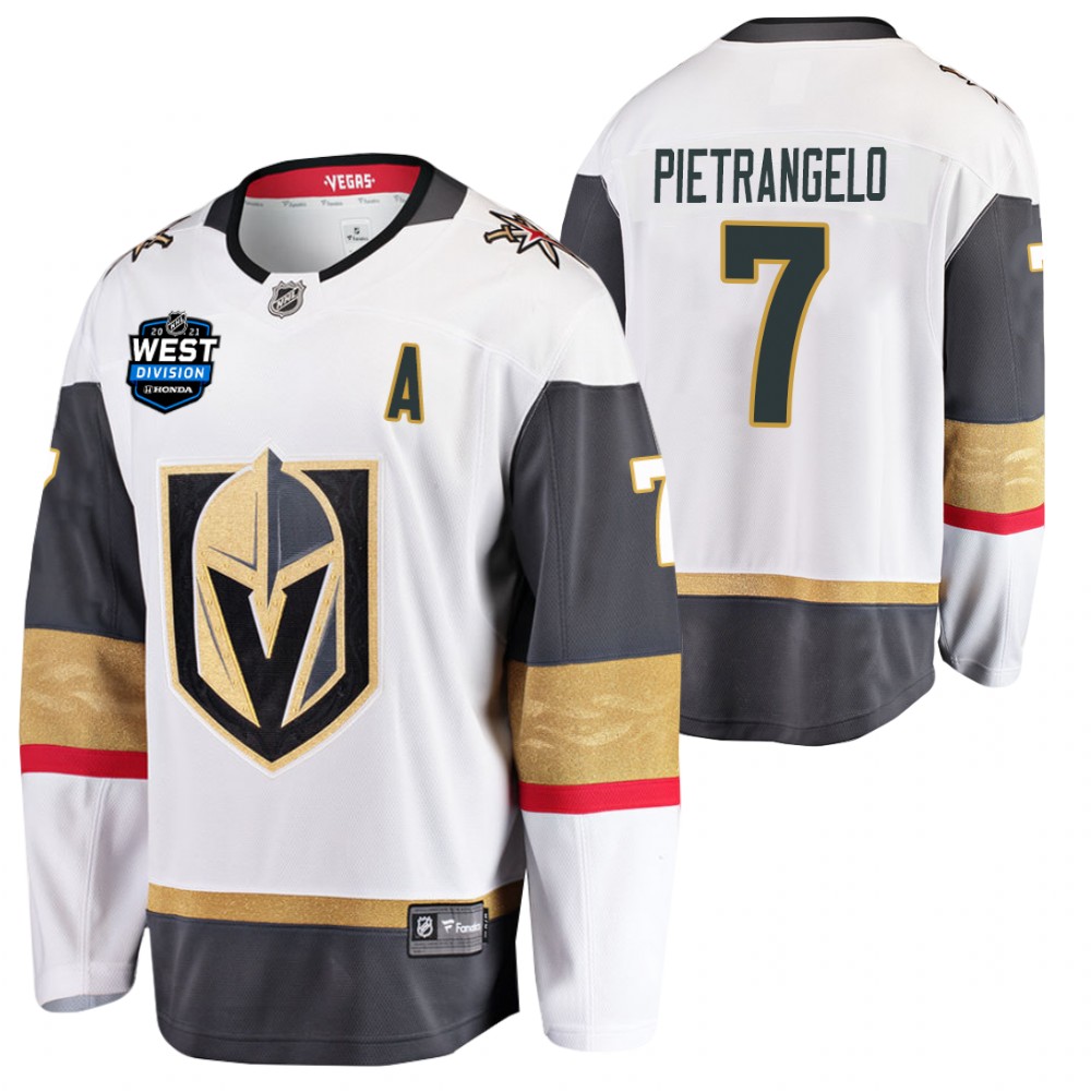 Alex Pietrangelo Golden Knights 2021 West Division Patch Jersey White Away