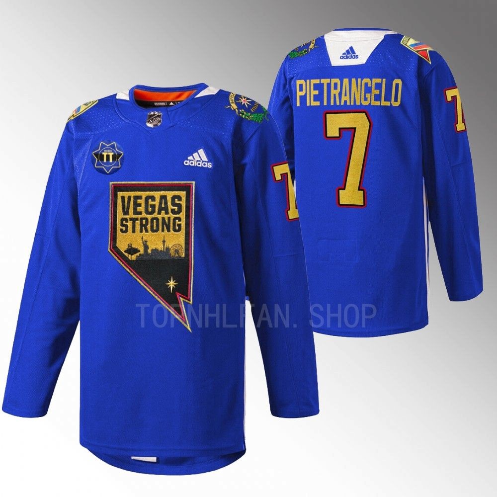 Alex Pietrangelo Golden Knights Nevada Day Jersey Blue First Respondersthentic