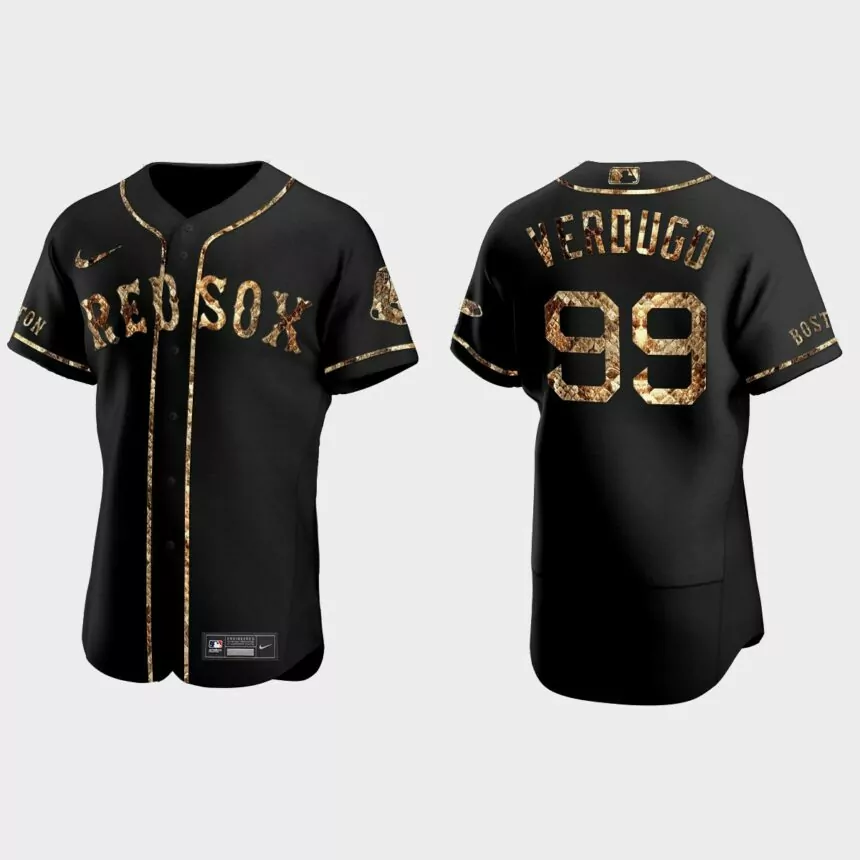Alex Verdugo Boston Red Sox Python Skin Authentic Jersey – Black