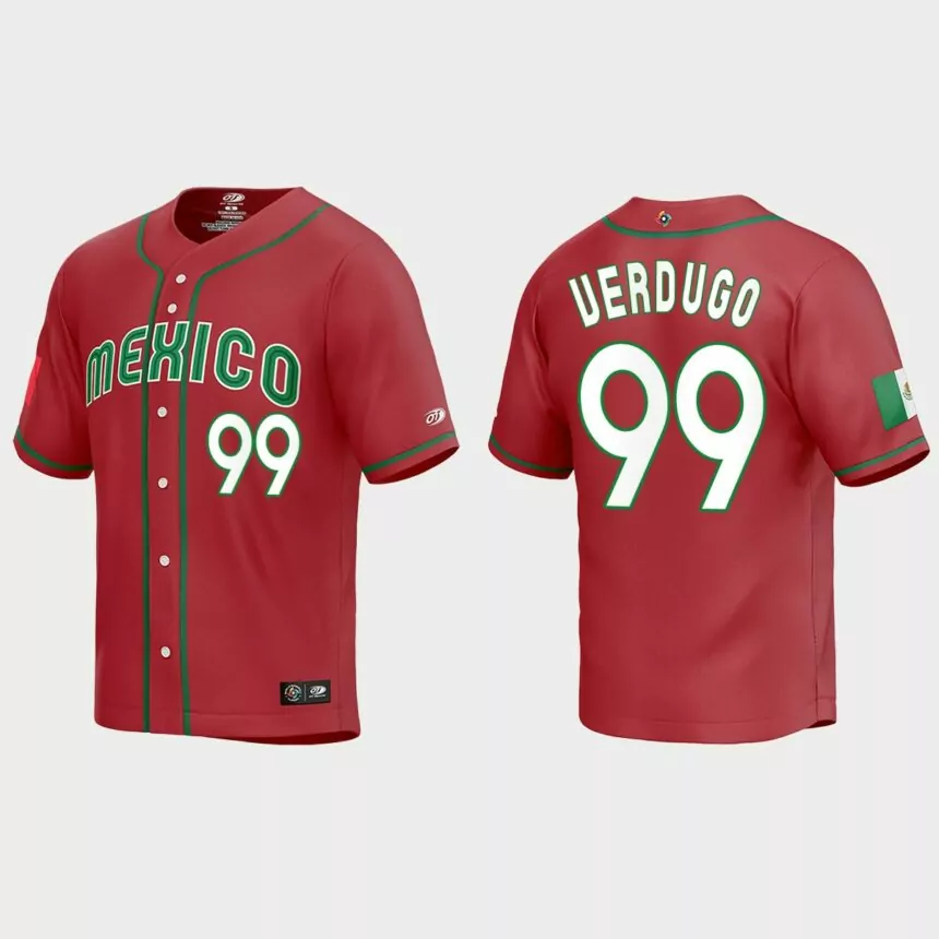Alex Verdugo Mexico Baseball 2023 World Baseball Classic Replica Jersey – Red