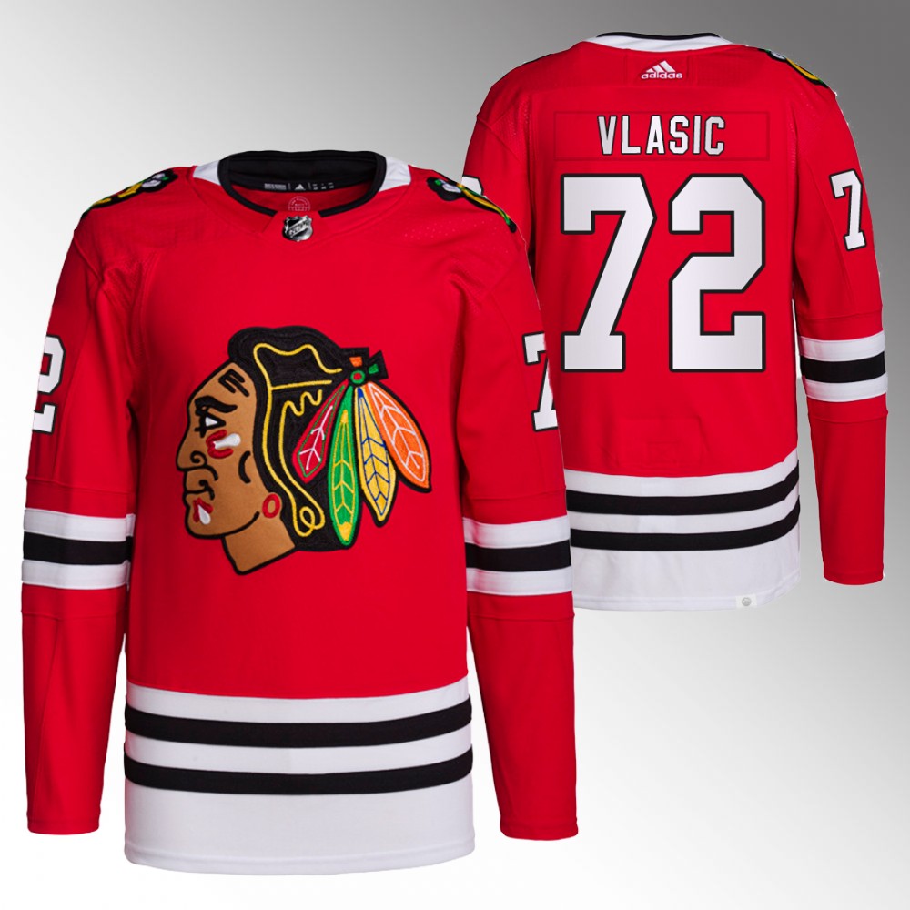 Alex Vlasic 2022-23 Chicago Blackhawks Red Authentic Primegreen Home Jersey