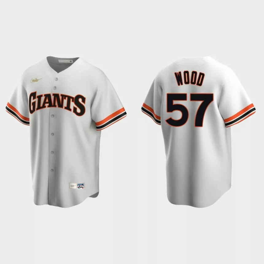 Alex Wood #57 San Francisco Giants Cooperstown Collection Home Jersey – White