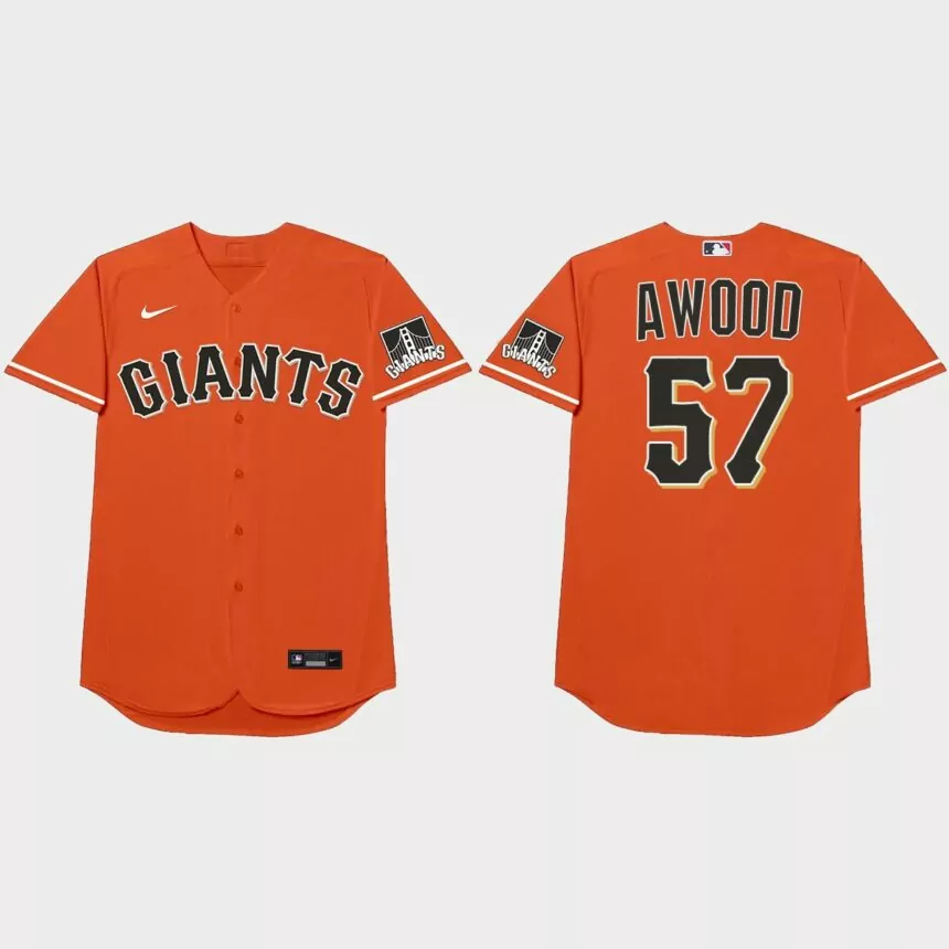 Alex Wood Nickname Giants 2021 Players’ Weekend Awood Jersey – Orange