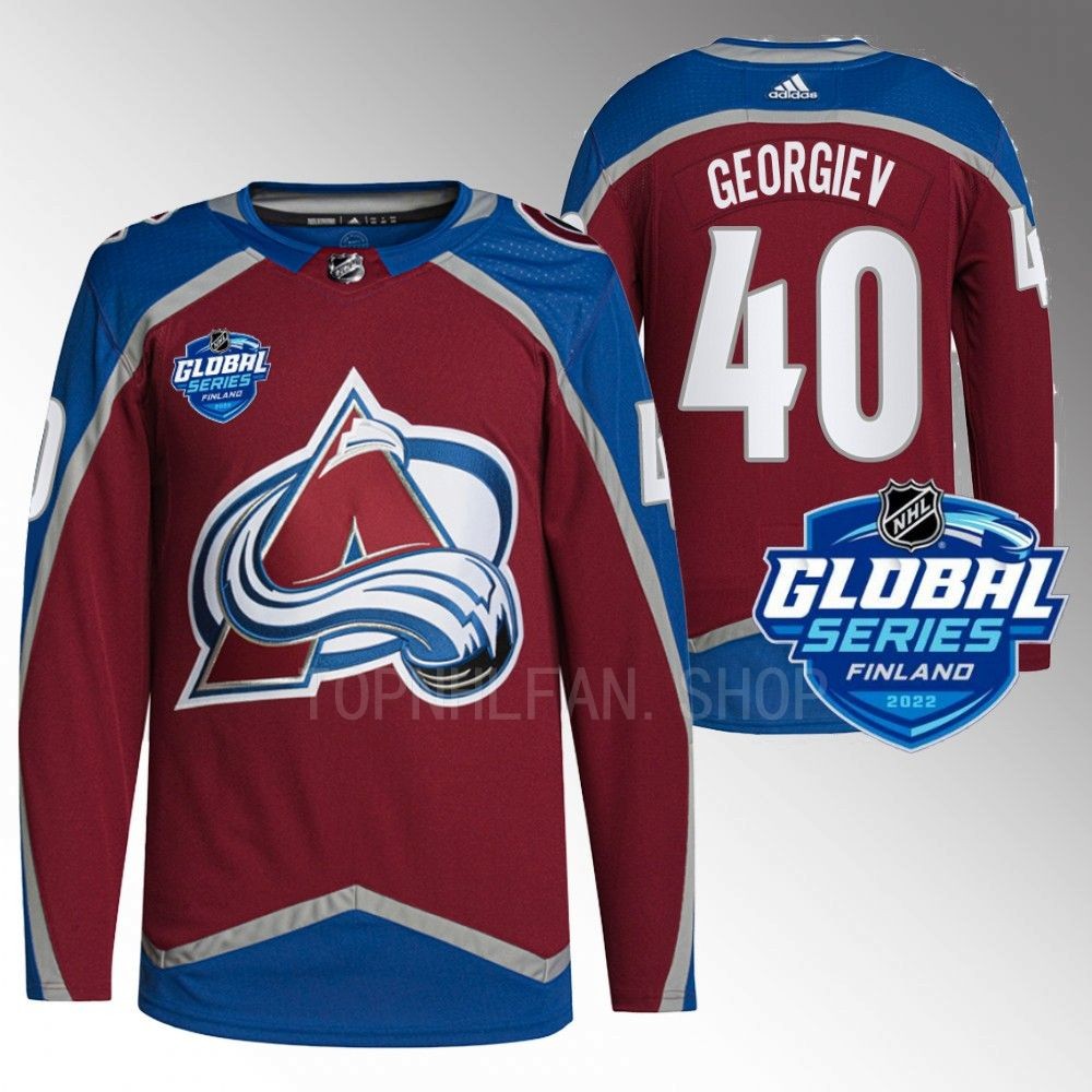 Alexandar Georgiev Colorado Avalanche Burgundy 2022 NHL Global Series Authentic Jersey