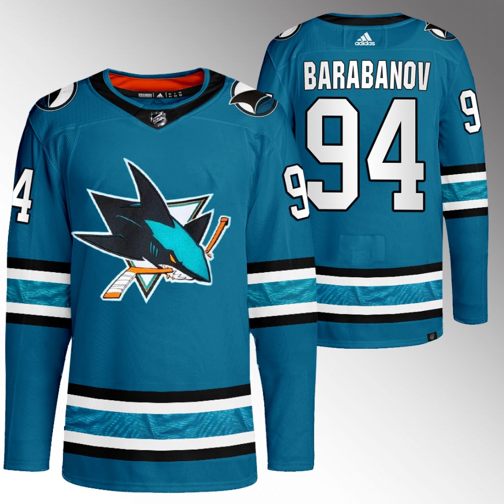 Alexander Barabanov San Jose Sharks Teal Home Primegreen Authentic Jersey