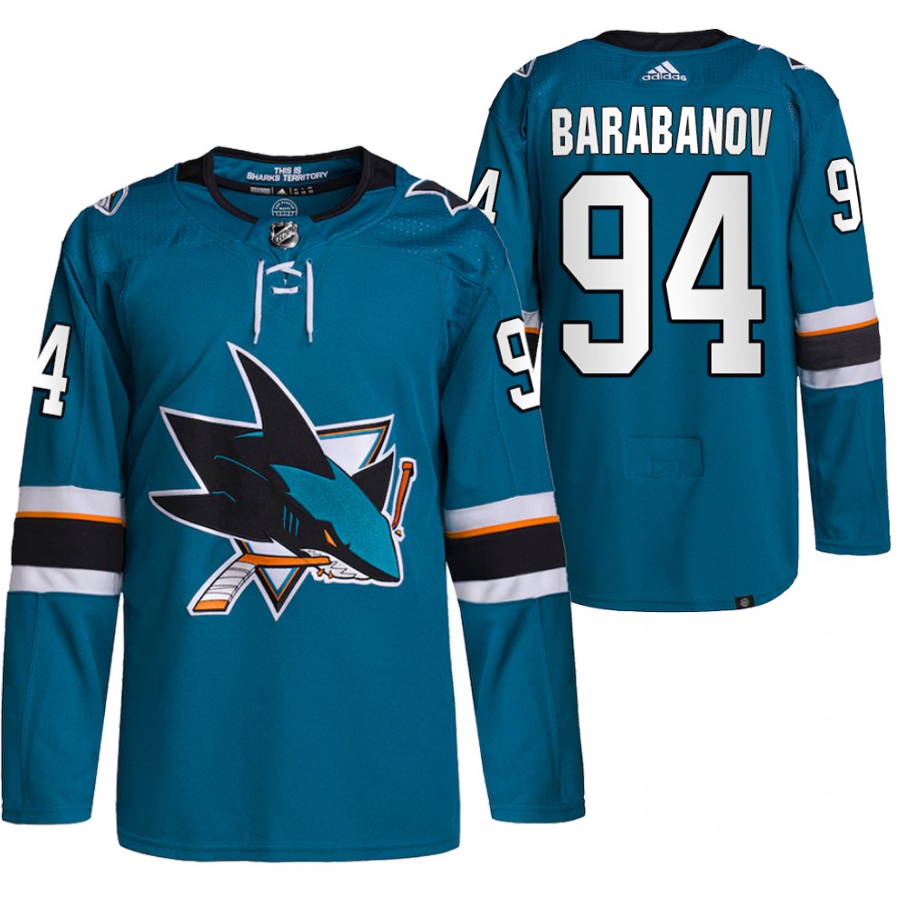 Alexander Barabanov San Jose Sharks Teal Home Primegreen Authentic Pro Jersey