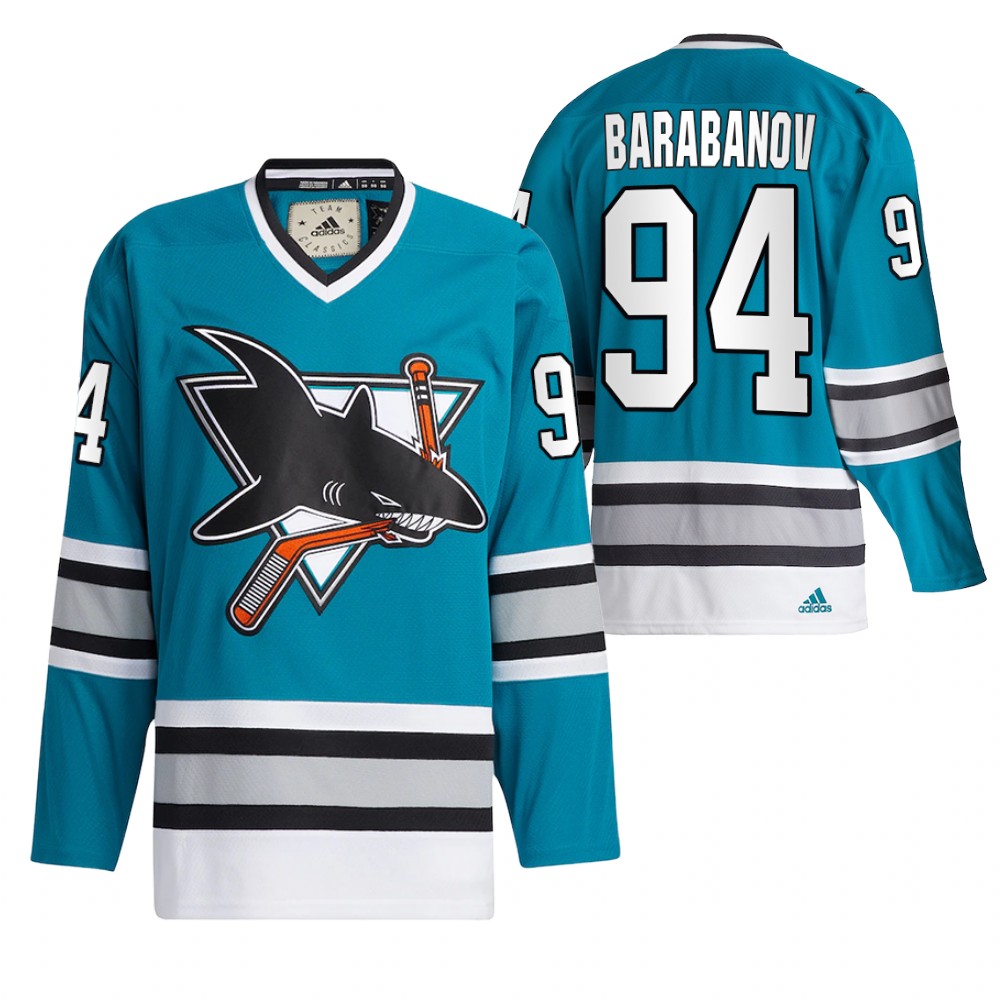 Alexander Barabanov San Jose Sharks Teal Team Classics 2022 Jersey Authentic