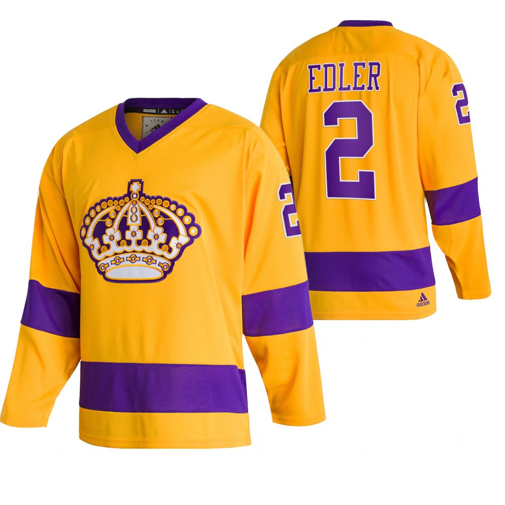 Alexander Edler Kings Team Classics Gold Throwback Jersey