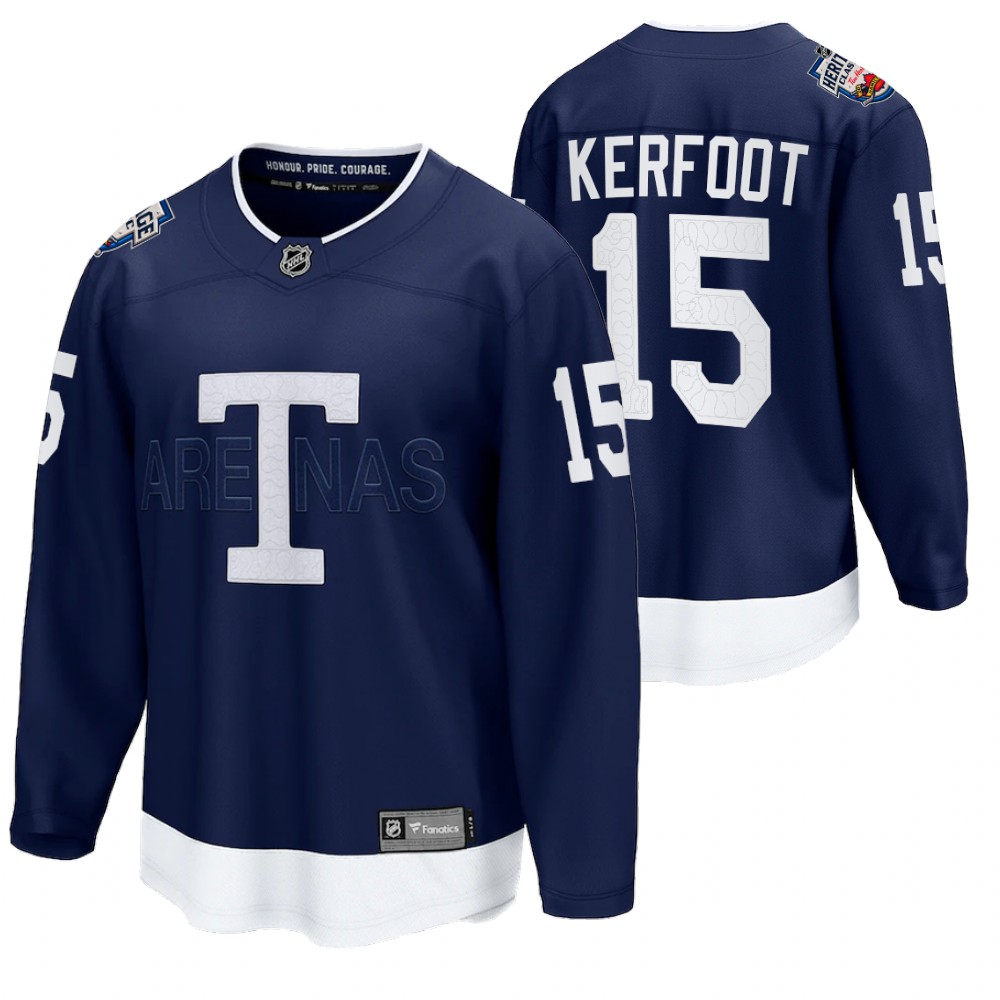 Alexander Kerfoot Toronto Maple Leafs 2022 Heritage Classic Navy Jersey