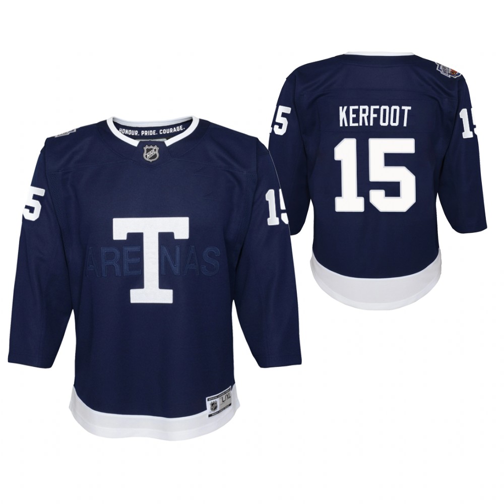 Alexander Kerfoot Toronto Maple Leafs 2022 Heritage Classic Navy Youth Jersey