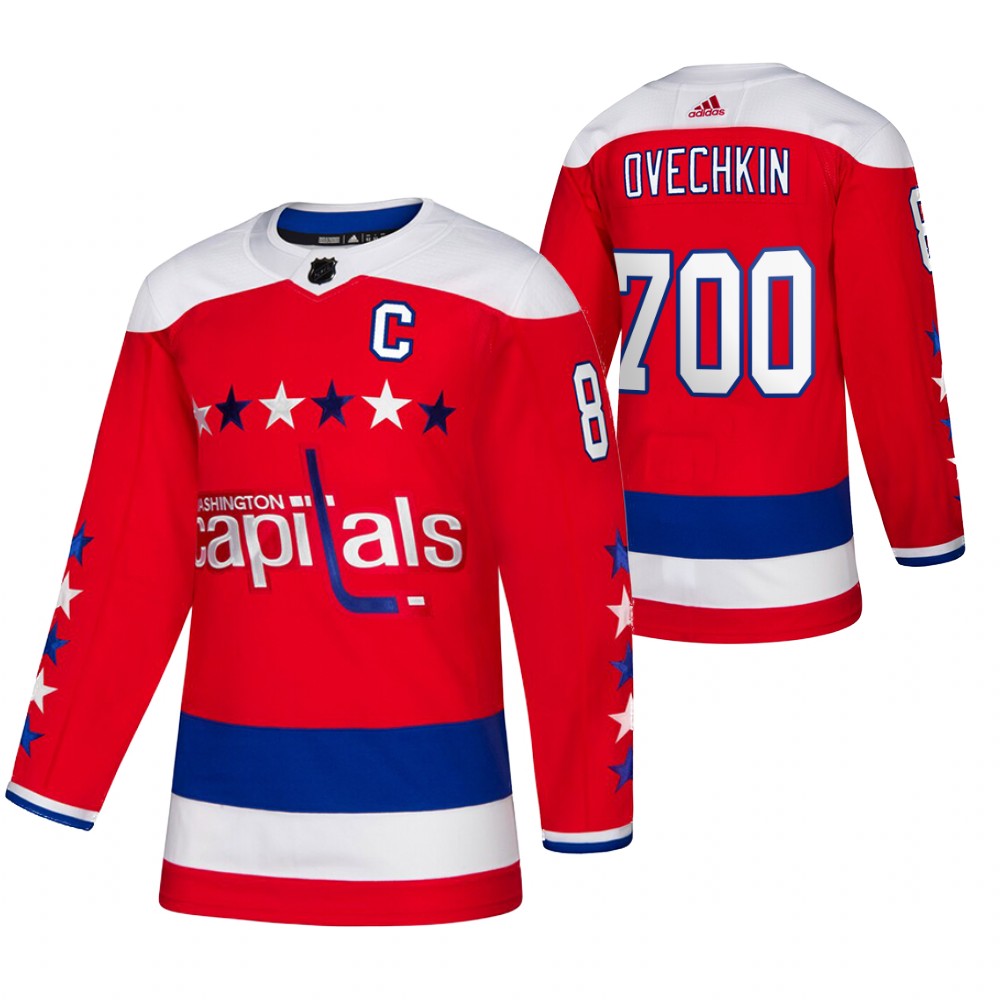 Alexander Ovechkin 700 Goals Capitals Red Alternate Authentic Player Jersey