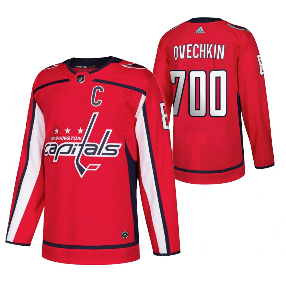 Alexander Ovechkin 700 Goals Capitals Red Authentic Player Jersey