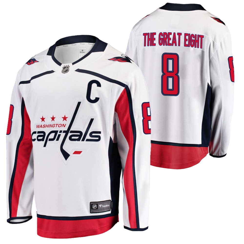 Alexander Ovechkin The Great Eight Nickname Jersey Capitals Away Breakaway White