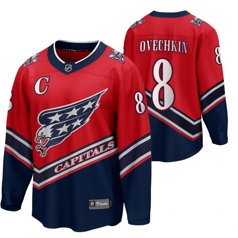 Alexander Ovechkin Washington Capitals 2021 Reverse Retro Red Men Jersey Special Edition