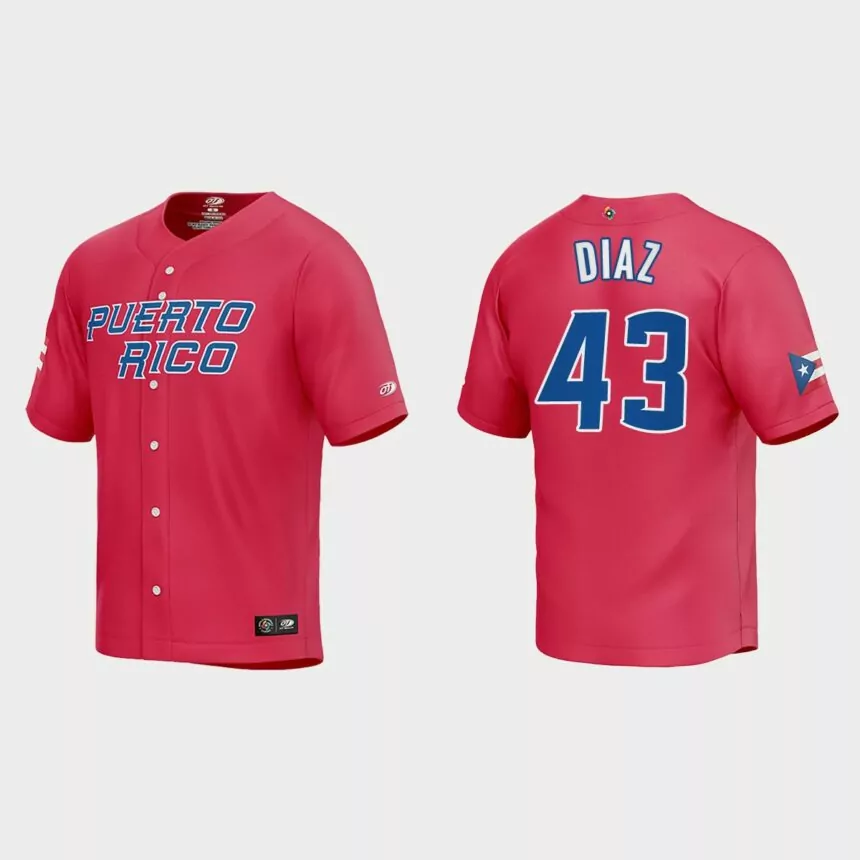 Alexis Diaz Puerto Rico Baseball 2023 World Baseball Classic Jersey – Red