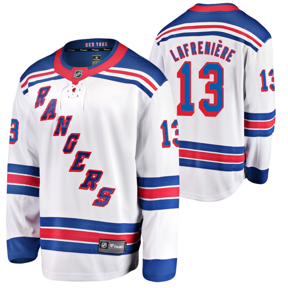 Alexis Lafreniere New York Rangers 2020 NHL Draft White Away Jersey