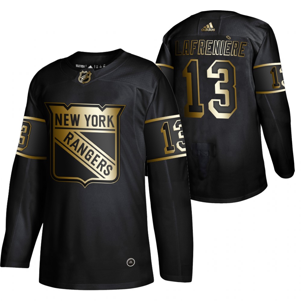 Alexis Lafreniere New York Rangers Black Golden Edition 2020-21 Jersey Limited Authentic