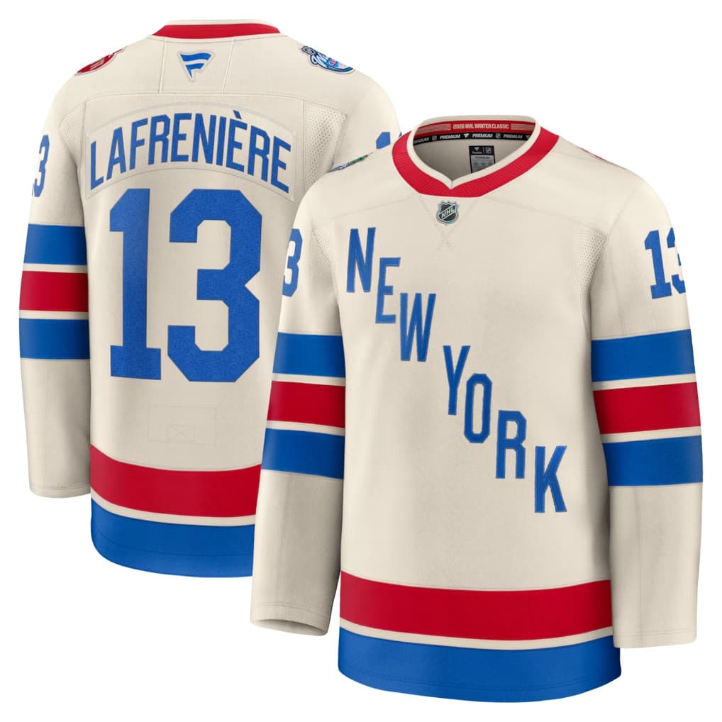 Alexis Lafreniere New York Rangers Fanatics 2026 NHL Winter Classic Premium Jersey - Beige