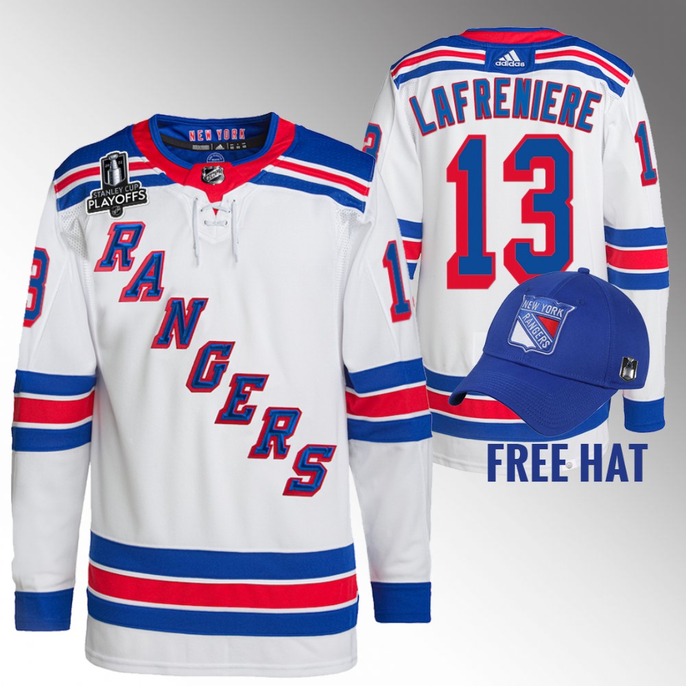 Alexis Lafreniere New York Rangers White 2022 Metropolitan Division Champions Primegreen Jersey