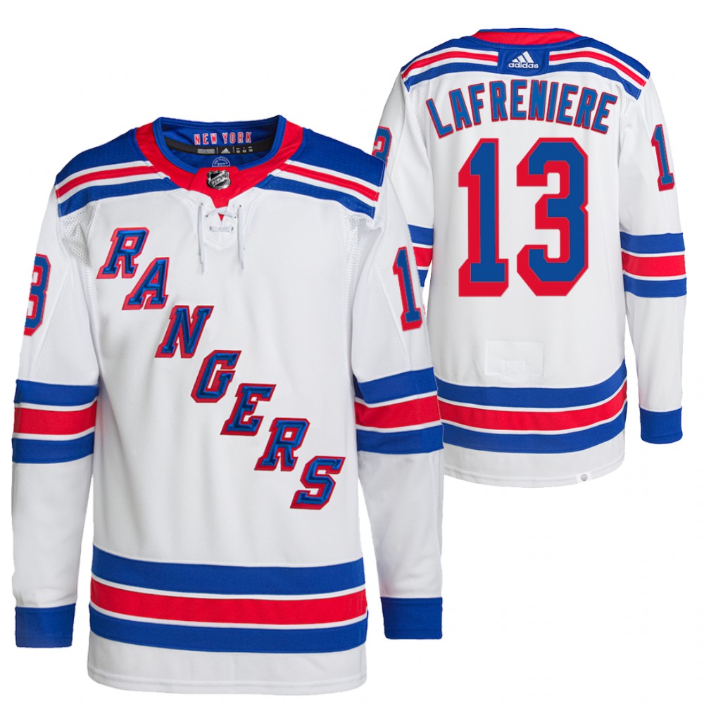 Alexis Lafreniere New York Rangers White Away Primegreen Authentic Pro Jersey