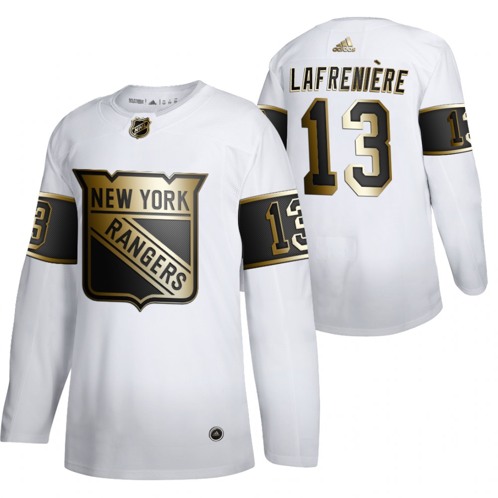 Alexis Lafreniere New York Rangers White Golden Edition 2020-21 Jersey Limited Authentic