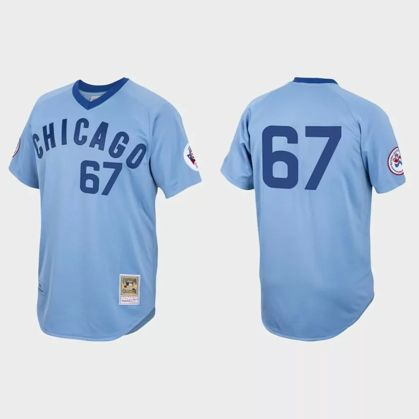 Alfonso Rivas Chicago Cubs Authentic 1976 Cooperstown Jersey – Light Blue