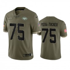 Alijah Vera-Tucker New York Jets Nike Olive 2022 Salute To Service Limited Jersey