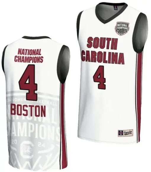 Aliyah Boston Jersey #4 South Carolina Gamecocks 2024 NCAA Basketball National Champions White