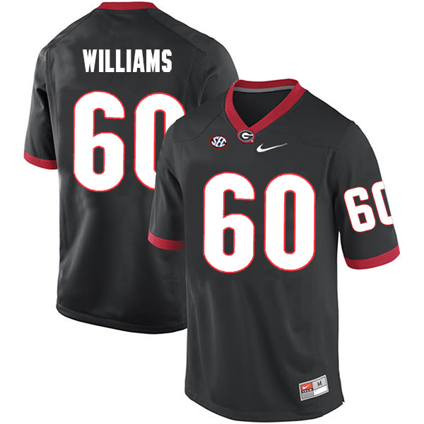 Allen Williams Georgia Bulldogs Men's Jersey - #60 NCAA Black Limited Home