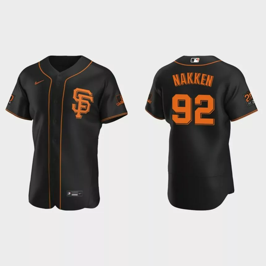 Alyssa Nakken San Francisco Giants Authentic Alternate Jersey – Black