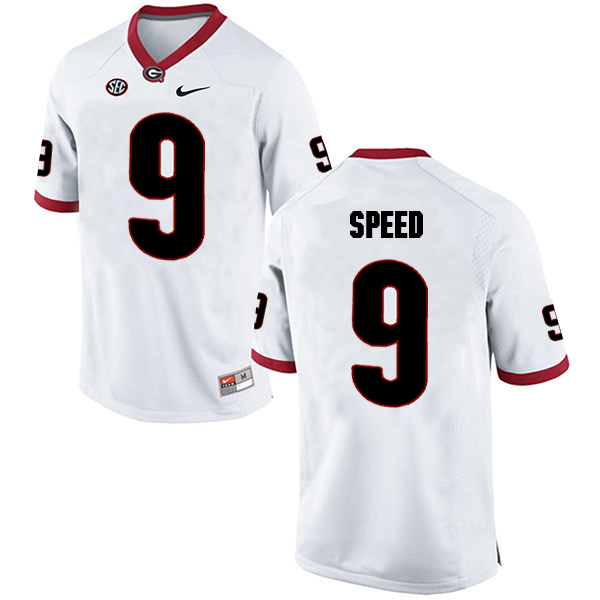 Ameer Speed Georgia Bulldogs Men's Jersey - #9 NCAA White Limited Away