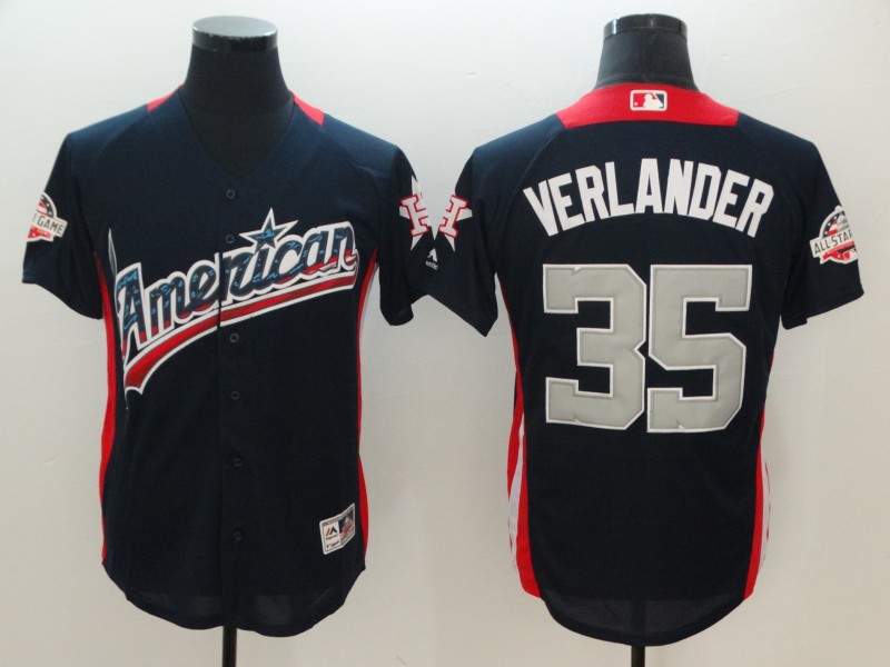 American League 35 Justin Verlander Navy 2018 MLB All-Star Game Home Run Derby Jersey