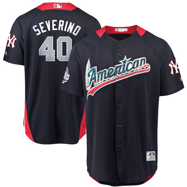American League 40 Luis Severino Navy 2018 MLB All-Star Game Home Run Derby Jersey